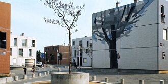 Grande-Borne aux beaux jours01 : Banlieure, Paysage urbain, Essonne, 1973
