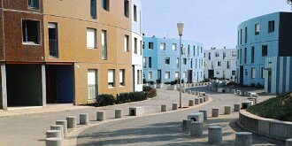Grande-Borne aux beaux jours03 : Banlieure, Paysage urbain, Essonne, 1973