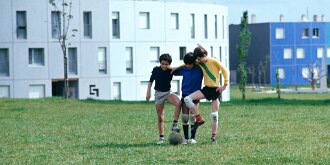 Grande-Borne aux beaux jours16 : Banlieure, Paysage urbain, Essonne, 1973