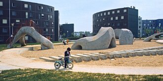 Grande-Borne aux beaux jours18 : Banlieure, Paysage urbain, Essonne, 1973