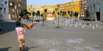 Grande-Borne aux beaux jours28 : Banlieure, Paysage urbain, Essonne, 1973